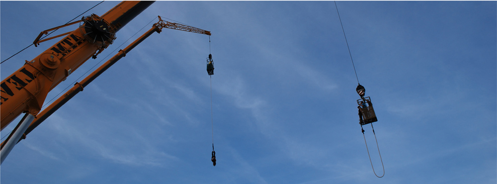 Saut à l’élastique de grue Flers 61
